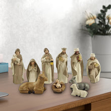 Load image into Gallery viewer, Holy Nativity Scene Set – Celebrate Christmas with Baby Jesus &amp; Manger Figurines
